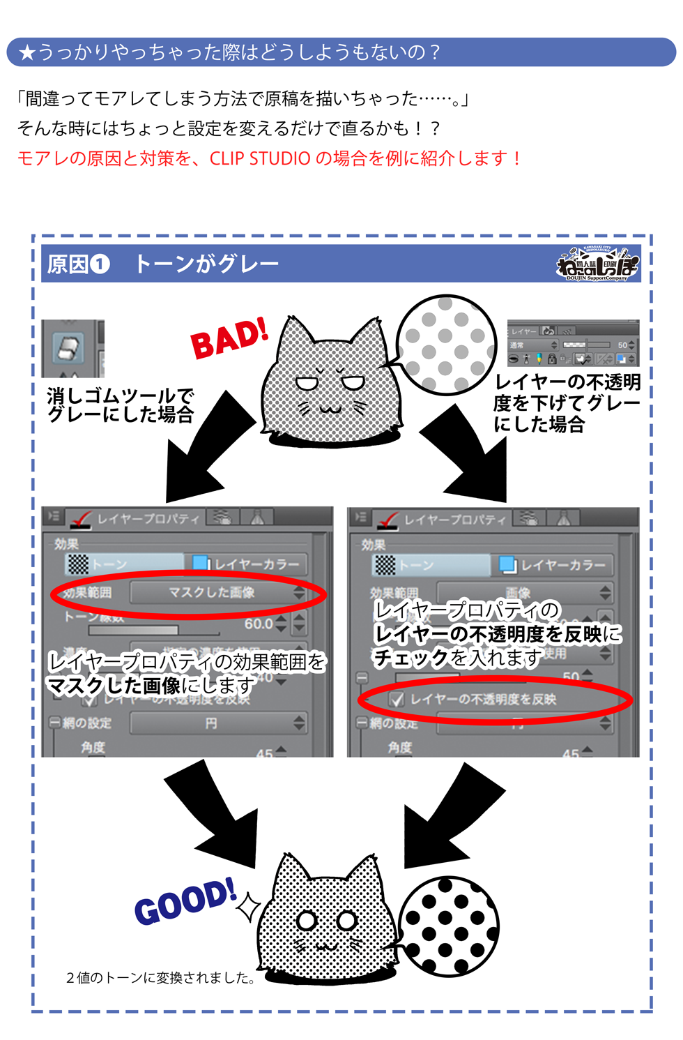 もうモアレで悩まない モアレない原稿の作り方 Clip Studio Paint 編